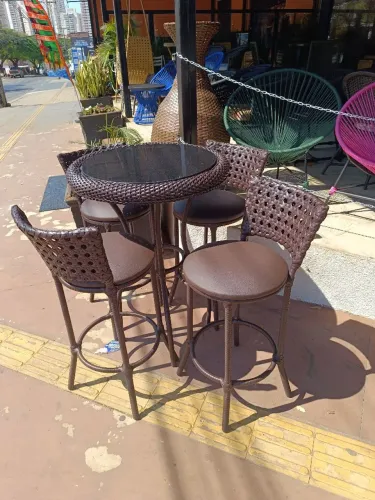 Jogo de mesa bistrô em fibra sintetica!