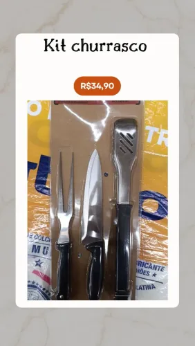 Kit Churrasco com 3 Peças