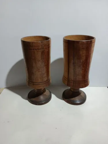 2 pilão de Madeira Artesanais - Decoração Rústica