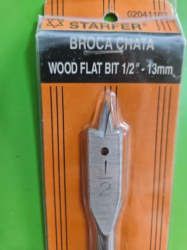 Broca Chata Starfer p/ madeira 1/2" - 13mm Starfer