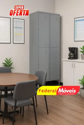Armário Arquivo 4 Portas - Design simples e muito funcional!