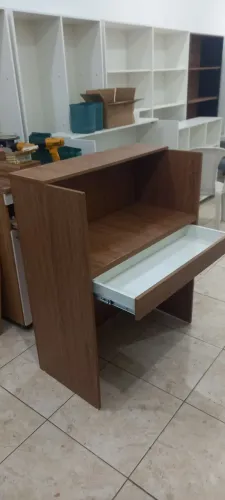 Balcão atendimento caixa recepção 0.90x1.10 100% MDF NOVA 