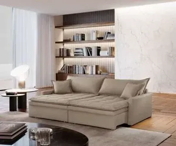 Sofá Cama Baú 2,10m D28 Lê Estofados  - (Entregamos)!!