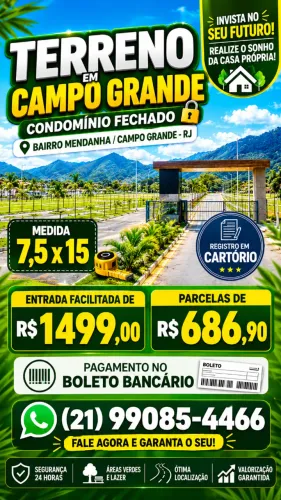 Vendo Terreno No Mendanha Condomínio Pagamento Facilitado