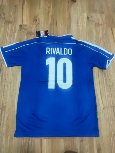 Camisa Brasil Retrô copa de 1998  G - Azul Rivaldo #10 Nike Masculina