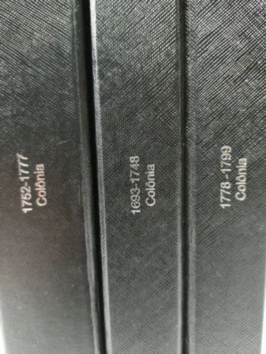 Set 3 Álbuns de Luxo para Moedas de Cobre (Colônia) - Nº 8, 9 e 10