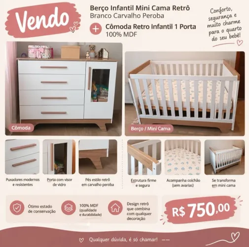Berço e cômoda