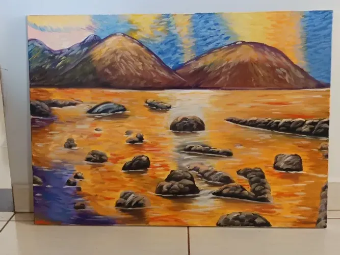 Quadro, tinta a óleo, 70x50