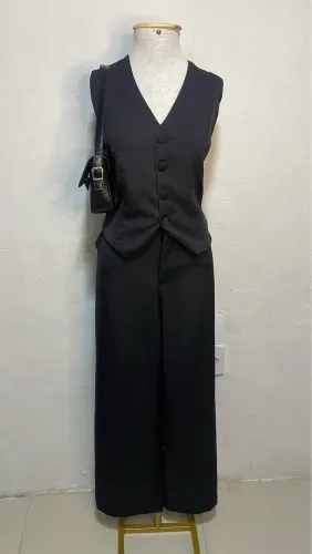 Conjunto de Alfaiataria Feminino - Colete + Calça | Tam. G