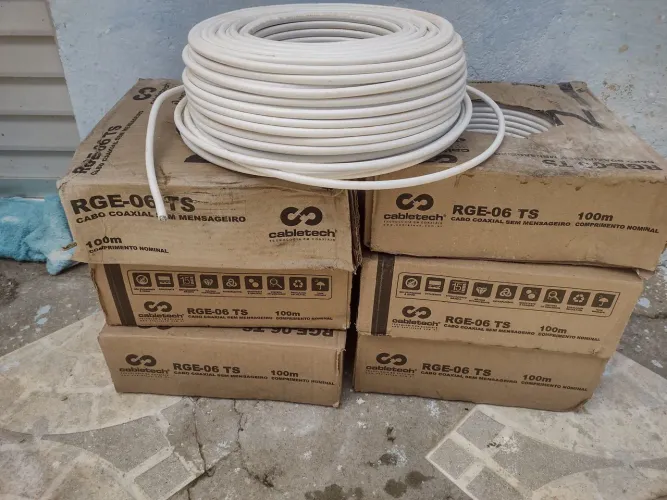 Cabo RG6 para antena 100 metros por