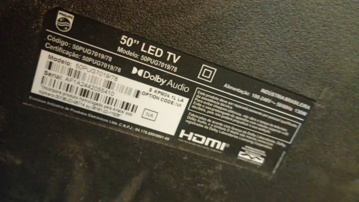 Vendo tv Philips, 50 polegadas com defeito.