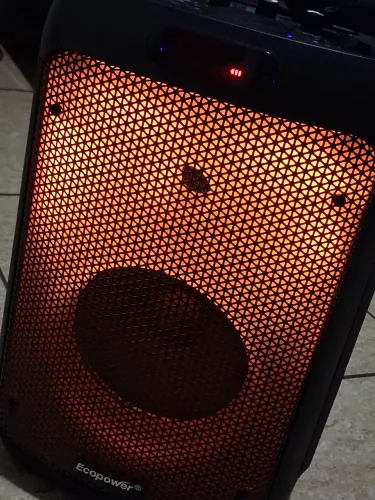 Caixa de som ecopower com microfone ? 