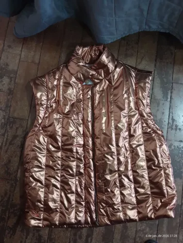 Colete Puffer Metalizado Bronze - NOVO COM ETIQUETA - Tam P