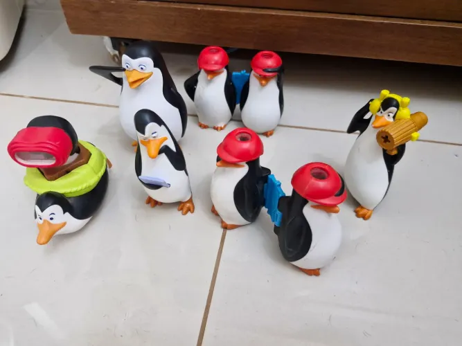 Miniaturas Action Figure - Pinguins de Madagascar
