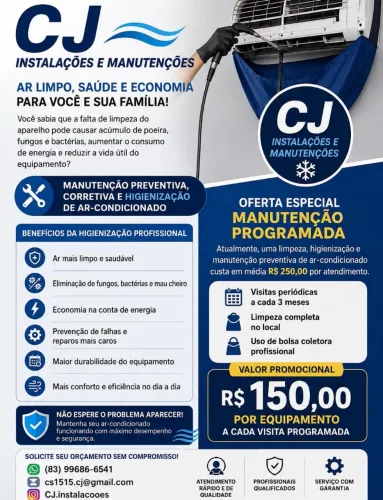 Instalação e manutenção em ar condicionado