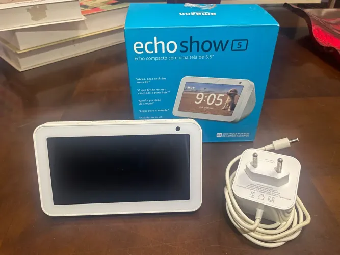 Alexa - Echo Show 5 com Alexa e Tela 5.5, Amazon Smart Speaker Branco