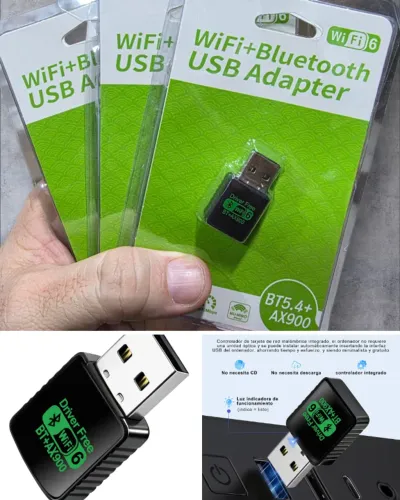 Adaptador Wifi6 Usb Ax900 2.4g/5g E Bluetooth Para Pc