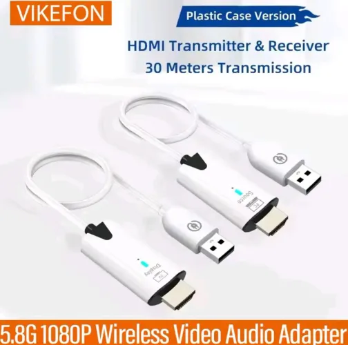 Transmissor E Receptor Hdmi Wireless Vikefon 1080p Alcanc30m