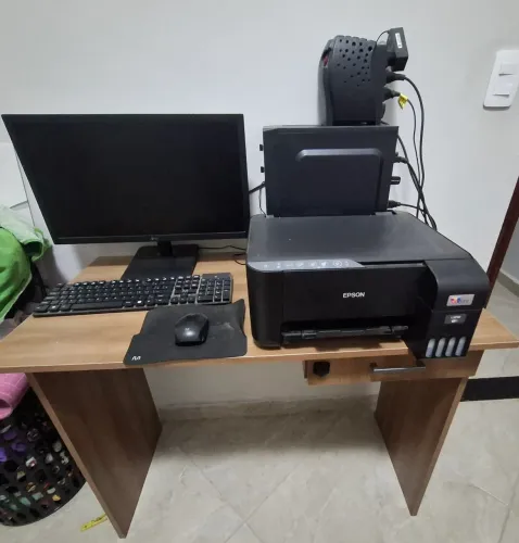 COMPUTADOR FUNCIONANDO COMPLETO + IMPRESSORA EPSON + MESA - PRONTO PARA USO