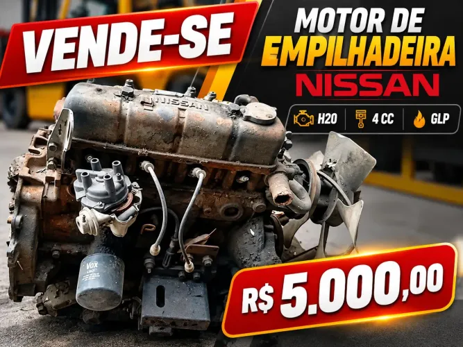 Motor de Empilhadeira - Nissan - H20 - 4CC - PJ02A25U