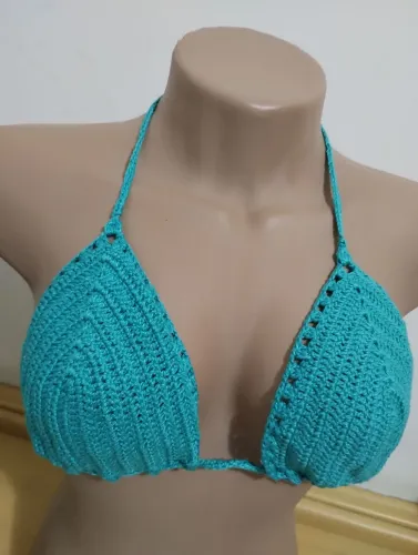 Top crochê verde P