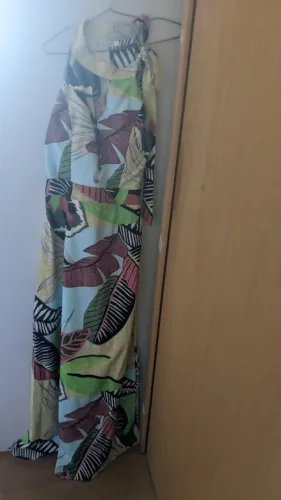 Vestido longo estampado
