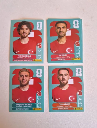 Figurinhas Copa  do Mundo FIFA 2026 - Seleção da Turquia 
