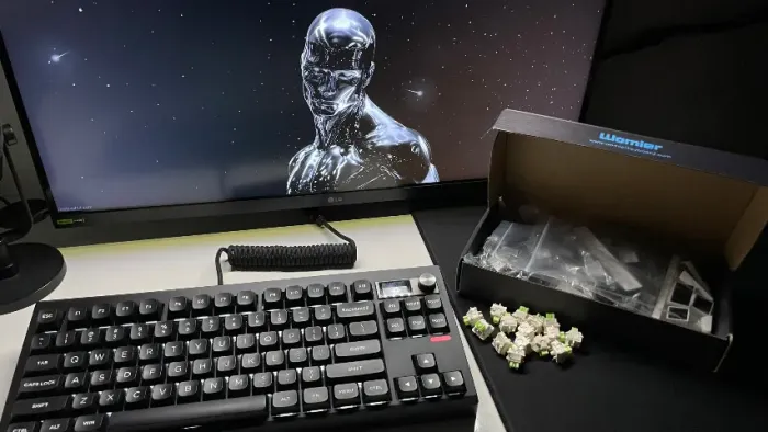 Teclado GMK87 custom + Leobog Reaper + Womier Black Keycaps