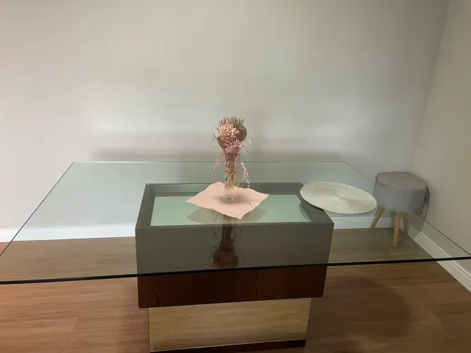 Mesa de jantar impecável | Vidro temperado grande imp