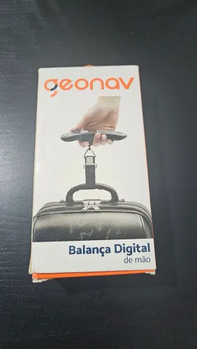 Balança De Mão Digital Para Viagem Aço Inox Até 50kg Geonav
