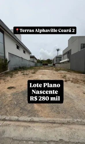Lote no Terras Alphaville Ceará 2, nascente perto do clube,