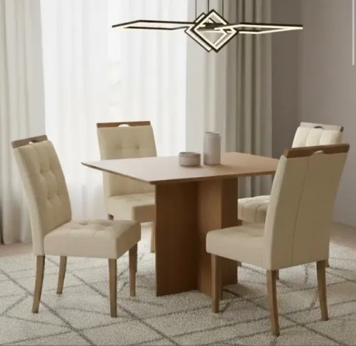 Conjunto de Jantar Álamo 4 Lugares