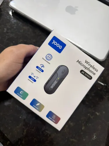 Microfone Lapela sem fio Joog Usb-C com case