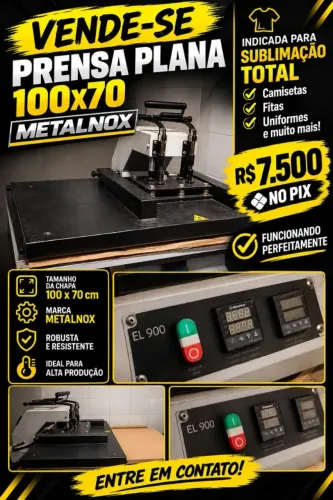 Prensa 100x70 sublimação total
