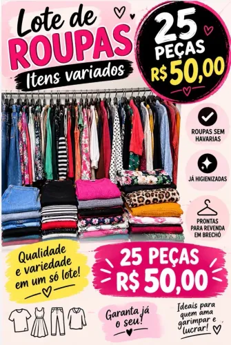 Lote roupas para brechó