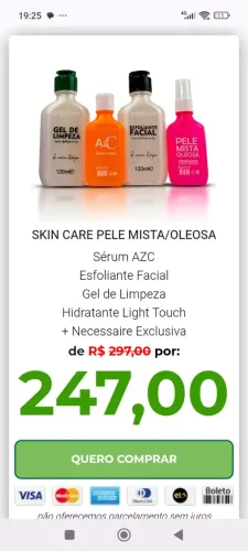 Kit limpeza facial