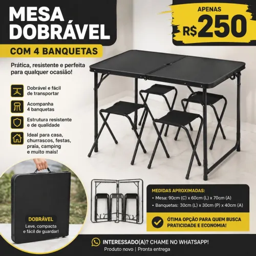 Mesa dobrável