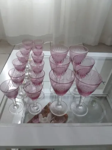 Jogos de taças coquetel e drink cristal lapidado - não entrego