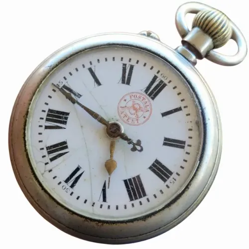 Relógio de Bolso Postala Patent Suiço Ano 1910 Corda Manual