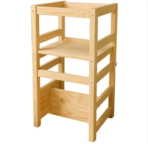 Torre De Aprendizagem 4 em 1 Madeira Pinus Infantil - método Montessoriano