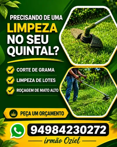 Trabalho com limpeza de Lotes e terrenos