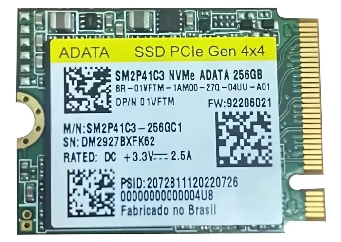 Nvme m2 Adata 256Gb Gen4 com adaptador 2280