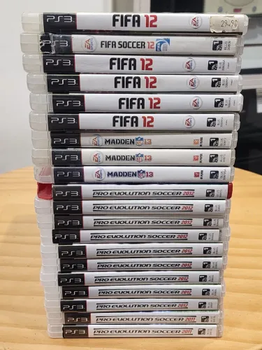 Kit com 20 jogos de ps3 pes,madden e fifa