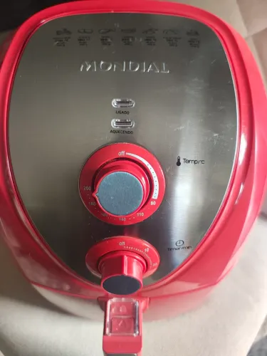 Airfryer Mondial Family Inox 5L Vermelha - Linda e Grande 110v