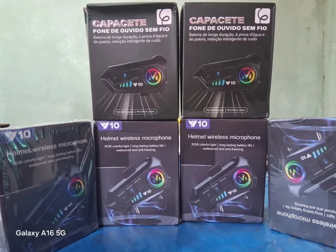 Luvas e intercomunicador p motoqueiros 