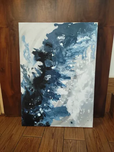Quadro Abstrato pintura em tela