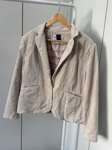 Blazer Feminino Veludo Cotelê Nude MARFINNO G 48 FRETE GRÁTIS