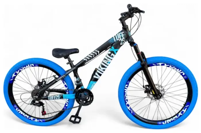 Bicicleta Aro 26 Vikingx Tuff 25 do Grau Vmaxx Pneu Azul Nota fiscal