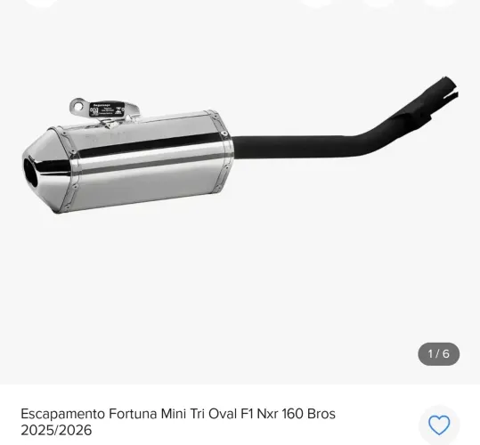 Escapamento fortuna mini tri Bros 160 25/26