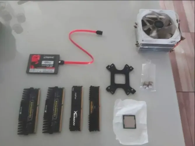 Kit Memória ram, ssd 120gb, processador i7
